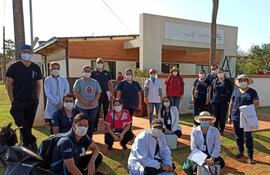 El equipo de vacunadores que realizó el trabajo de inmunización en la zona del barrio Ciudad Nueva se alista para seguir, mañana, con la jornada.