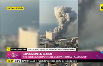 Hasta ahora, ningún paraguayo herido en explosión en Beirut