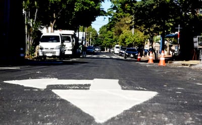 La calle Teniente Zotti, del barrio Villa Morra, se convirtió en una arteria de una sola mano, con dirección sur-norte, desde Pacheco hasta la avenida Mariscal López.