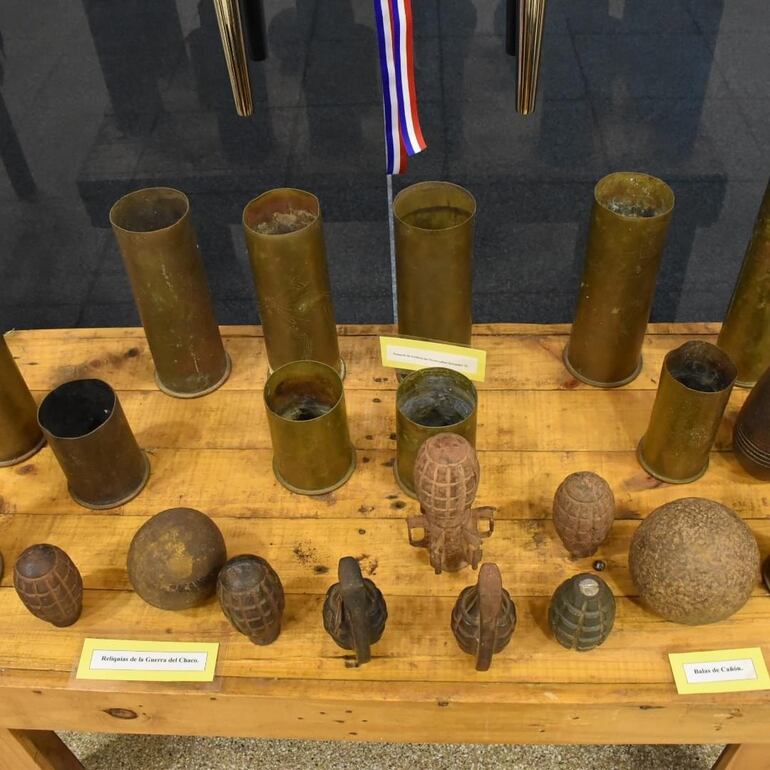Parte de las reliquias de la Guerra del Chaco. Foto gentileza