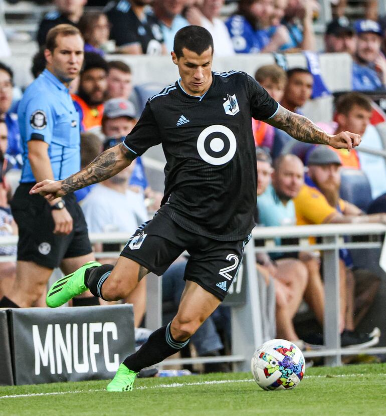 Alan Benítez, en su partido debut con el Minnesota United.