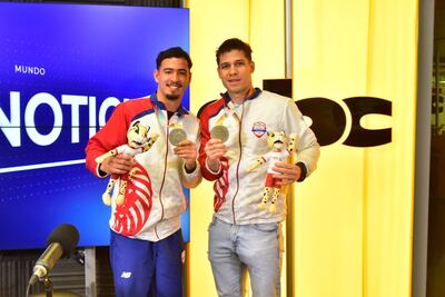 Jesús Servín y Charles Hockin, medallistas paraguayos en Juegos Odesur.
