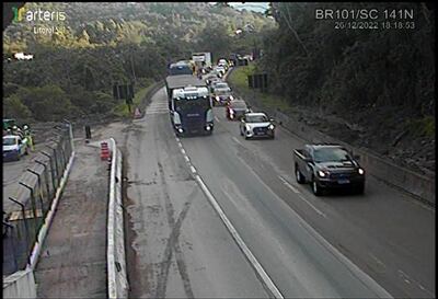 Así se encuentra actualmente el acceso al túnel en el Balneario Camoboriú..