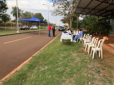 Esta tarde se preparaba la logística del autovac en la costanera de Hernandarias.