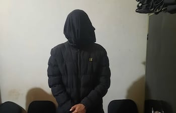 Juan Gabriel Ozuna , presunto abigeo aprehendido en Villa Ygatimi.