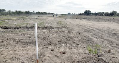 En la foto se puede ver que ya marcaron el trazado de lo que será la circunvalación. Hicieron limpieza, pero todavía no se ejecuta ninguna obra.