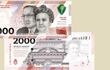 Nuevos billetes de $ 2.000 pesos argentinos.