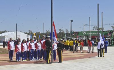 Hizamiento de bandera en el primer dia de odesur en el Comite Olimpico Paraguayo por los juegos odesur asu2022
Hoy 01-10-2022 de Septiembre de 2022