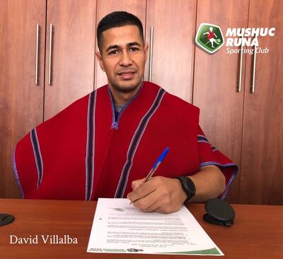 David Villalba, 30 años, jugará en el fútbol ecuatoriano.