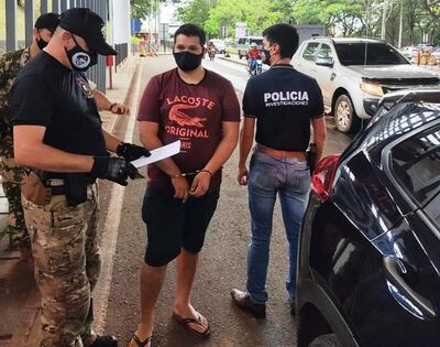Julio César Duarte Rodríguez, capturado en el momento en que intentaba ingresar a nuestro país.