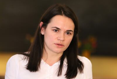 La opositora bielorrusa Svetlana Tikhanovskaya.