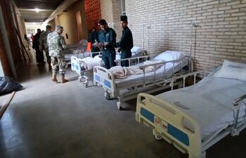 Las nuevas camas donadas por Coviton al hospital de Curuguaty