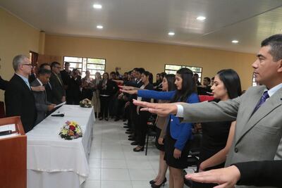 Juramento de abogados en el Poder Judicial de San Estanislao.