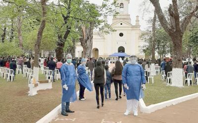 Los controles sanitarios fueron estrictos para la participación de la misa en honor a la Virgen de la Natividad.