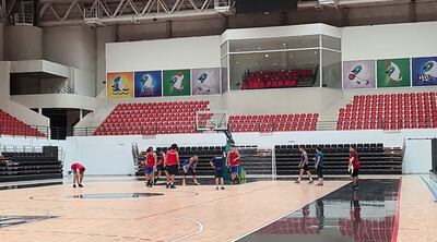 Práctica de la Selección Paraguaya en el SND Arena, con miras a la qualy de la AmeriCup 2022.