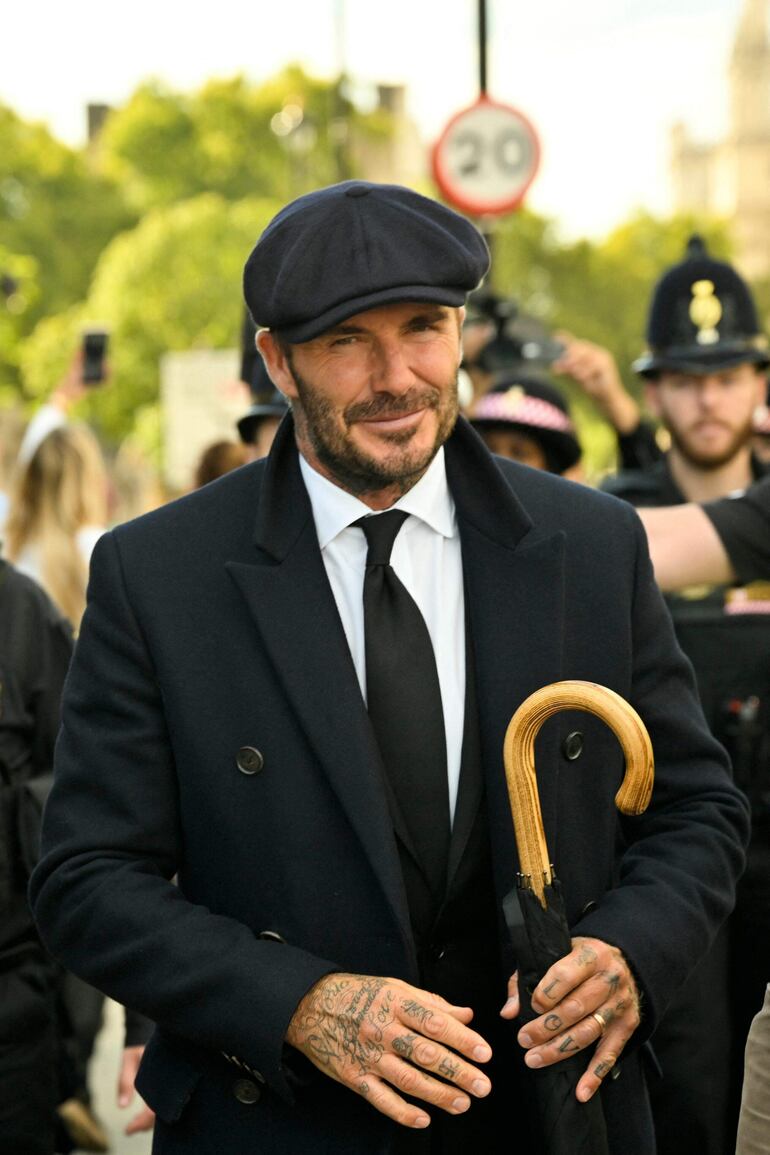 David Beckham en los funerales de la reina Isabel II