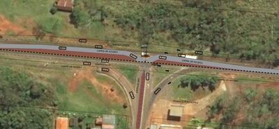 La propuesta presentada por los pobladores de Blas Garay para el cruce del km 150 de la Ruta Py 02.