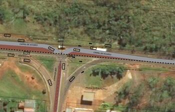 La propuesta presentada por los pobladores de Blas Garay para el cruce del km 150 de la Ruta Py 02.