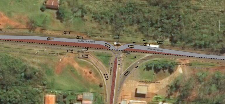 La propuesta presentada por los pobladores de Blas Garay para el cruce del km 150 de la Ruta PY02