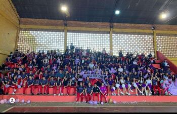 Equipo lila, durante la Olimpiada 2022 en el Colegio D.R Fernando de la Mora.