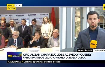 Oficializan chapa Euclides Acevedo-Jorge Querey