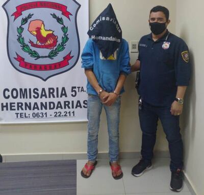 Josué Cordeiro Brítez, detenido.