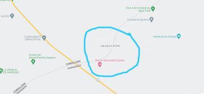 El lugar señalado corresponde a la zona donde no se pudo realizar el Censo por la disputa territorial entre dos distritos.