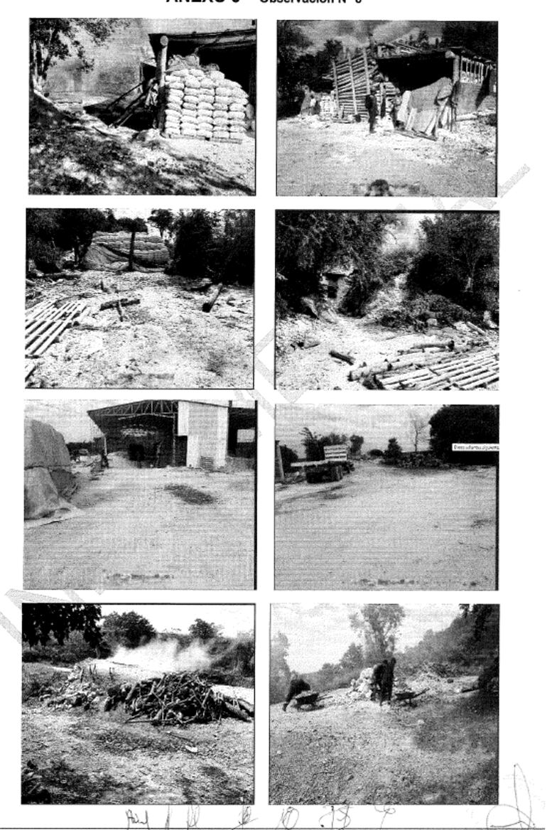 Fotografías del informe de la Contraloría de los ocupantes irregulares.