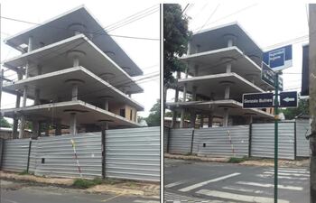 El primer predio inspeccionado ayer por las autoridades se ubica sobre la avenida Mcal. López esquina Bulnes (foto gentileza).
