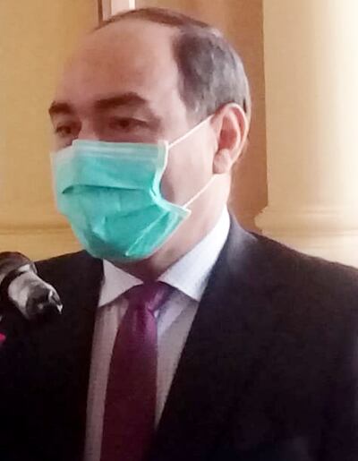 Antonio Rivas Palacios, ministro de Relaciones Exteriores, dio ayer declaraciones en el  Palacio de López.