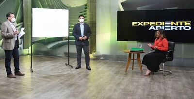 La fiscala Natalia Silva en el programa Expediente Abierto, en donde explicó la acusación contra Javier Díaz Verón y su esposa.