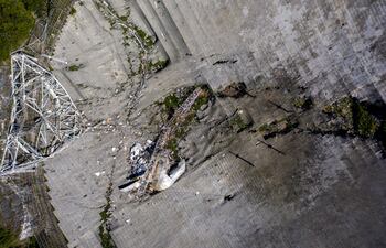 Esta vista aérea muestra el observatorio de Arecibo.