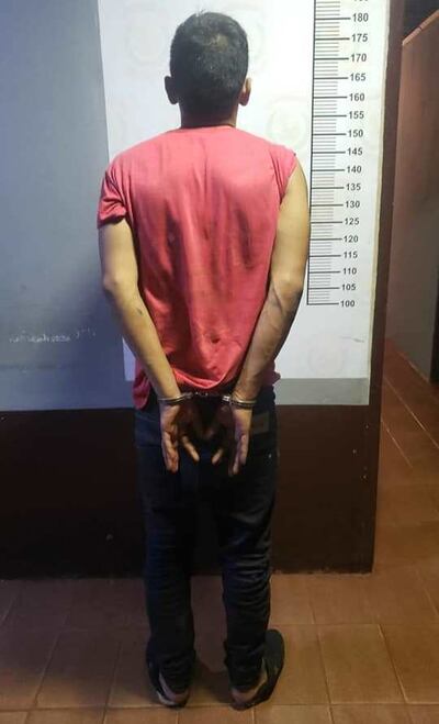 Wilson Sosa Silvero, detenido tras ser recuperado de su poder un automóvil que acababa de robar en un asalto.