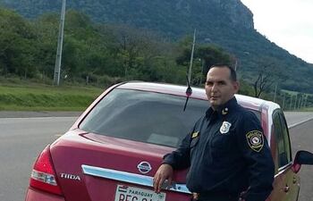 Suboficial Crispín Brizuela, a quien los ideólogos del asalto pidieron "cobertura policial".