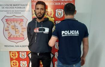 Josué Santana de Souza, detenido tras intentar saquear la vivienda de un abogado.