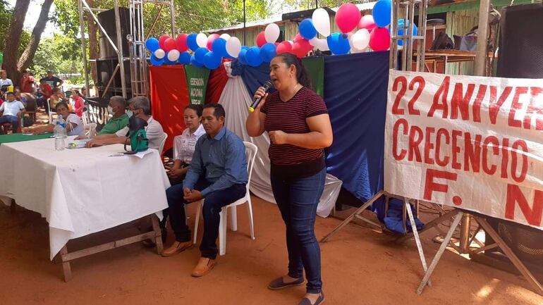 La secretaria general de la FNC, Teodolina Villalba. 
