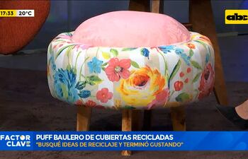 Puff baulero de llantas recicladas