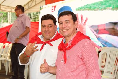 Diego Romero (izq) candidato a diputado y Javier Marecos (der) candidato a concejal departamental, cuando estaban juntos en el movimiento Fuerza Republicana.