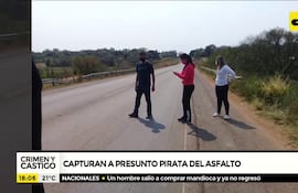 Capturan a presunto pirata del asfalto en Caazapá