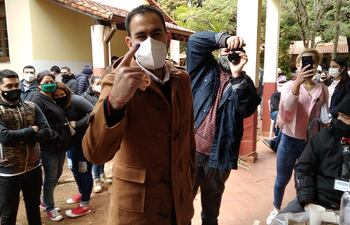 Felipe Salomón, ganó las internas coloradas en San Lorenzo.