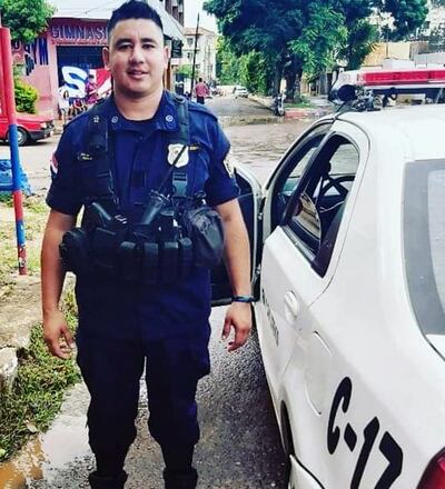 Oficial ayudante Derlis Miguel Sanabria Talavera, encarcelado.