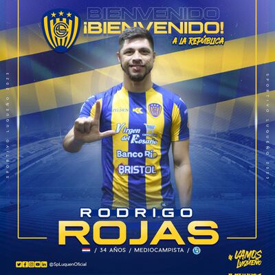 Juan Rodrigo Rojas (34 años), en el Sportivo Luqueño.
