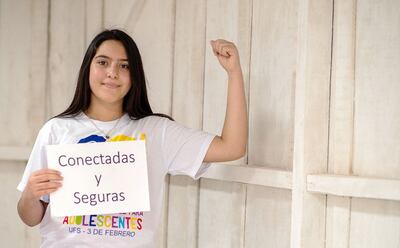 Niñas de diferentes puntos del país se suman a la campaña “Conectadas y seguras”.