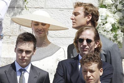 Borromeo, en una de las presentaciones públicas junto a su esposo Pierre Casiraghi, el menor de los hijos de Carolina de Mónaco.