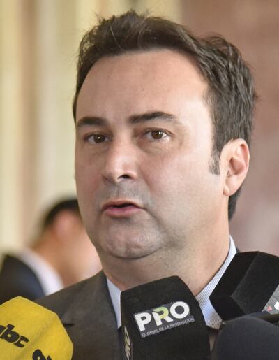 Andrés Gubetich, titular del IPS, quien la semana pasada defendió los medicamentos entregados por el clan Ferreira.