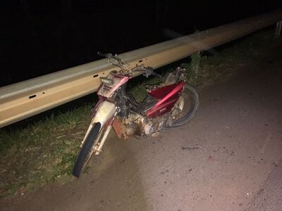 El motociclista falleció esta madrugada sobre la ruta PY08.