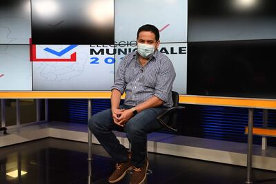 Ricardo Estigarribia en los estudios de ABC TV hoy.