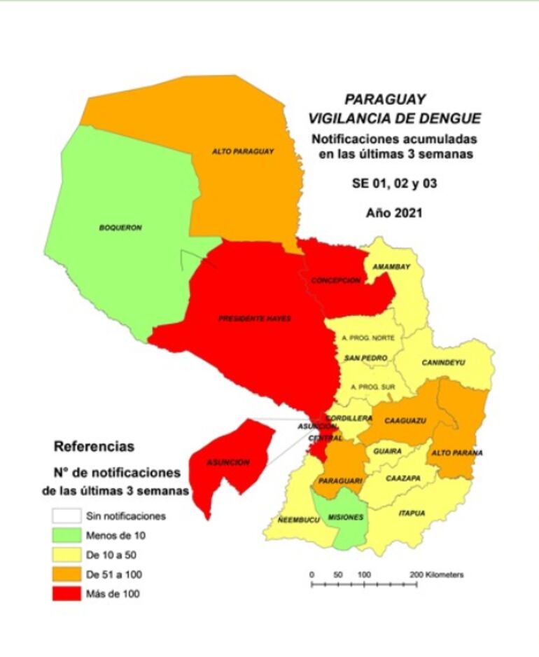 Salud reporta 500 casos sospechosos de dengue por semana.