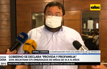 Anibal Cabrera, de la Coordinadora por los Derechos de la Infancia.
