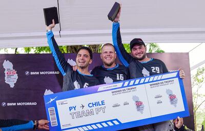 Ellos son los tres representantes de Paraguay: Valdor Warkentin (1er. puesto), Mathias Eulerich (2º puesto) y Alexandro Volpe (3er. puesto).